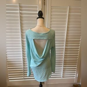 Pale blue tunic sweater